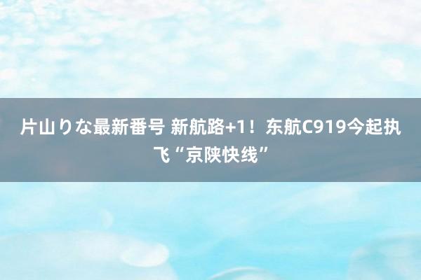 片山りな最新番号 新航路+1！东航C919今起执飞“京陕快线”